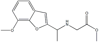 methyl 2-{[1-(7-methoxy-1-benzofuran-2-yl)ethyl]amino}acetate,,结构式
