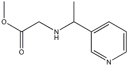 methyl 2-{[1-(pyridin-3-yl)ethyl]amino}acetate Struktur