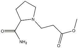 methyl 3-(2-carbamoylpyrrolidin-1-yl)propanoate 结构式