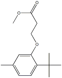 methyl 3-(2-tert-butyl-5-methylphenoxy)propanoate,,结构式