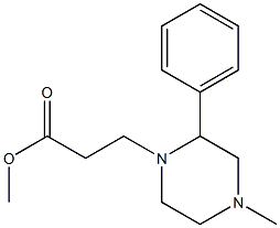 methyl 3-(4-methyl-2-phenylpiperazin-1-yl)propanoate Struktur