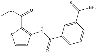  methyl 3-[(3-carbamothioylbenzene)amido]thiophene-2-carboxylate