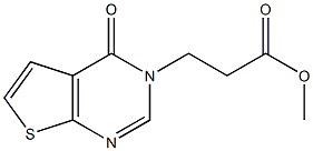 methyl 3-{4-oxo-3H,4H-thieno[2,3-d]pyrimidin-3-yl}propanoate,,结构式