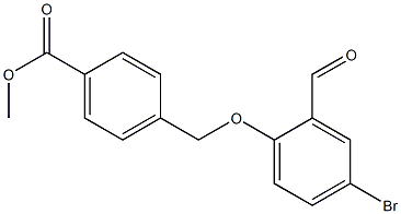methyl 4-(4-bromo-2-formylphenoxymethyl)benzoate,,结构式