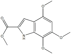 methyl 4,6,7-trimethoxy-1H-indole-2-carboxylate,,结构式