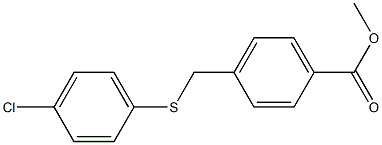 methyl 4-{[(4-chlorophenyl)sulfanyl]methyl}benzoate Struktur