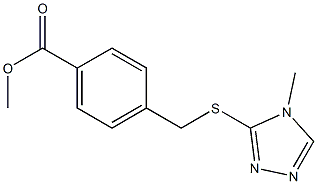 methyl 4-{[(4-methyl-4H-1,2,4-triazol-3-yl)sulfanyl]methyl}benzoate Structure