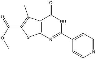  methyl 5-methyl-4-oxo-2-(pyridin-4-yl)-3H,4H-thieno[2,3-d]pyrimidine-6-carboxylate