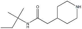 N-(1,1-dimethylpropyl)-2-piperidin-4-ylacetamide 化学構造式