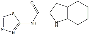 N-(1,3,4-thiadiazol-2-yl)-octahydro-1H-indole-2-carboxamide,,结构式