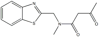 N-(1,3-benzothiazol-2-ylmethyl)-N-methyl-3-oxobutanamide Struktur