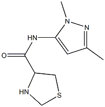 N-(1,3-dimethyl-1H-pyrazol-5-yl)-1,3-thiazolidine-4-carboxamide Struktur