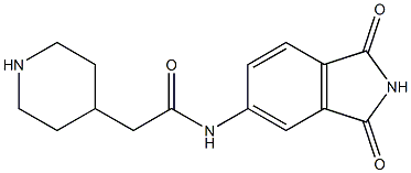 N-(1,3-dioxo-2,3-dihydro-1H-isoindol-5-yl)-2-(piperidin-4-yl)acetamide Struktur