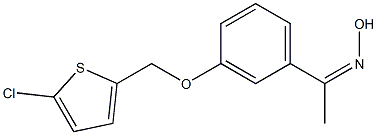 N-(1-{3-[(5-chlorothiophen-2-yl)methoxy]phenyl}ethylidene)hydroxylamine,,结构式