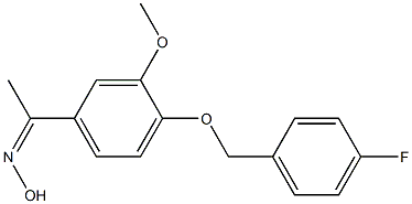 N-(1-{4-[(4-fluorophenyl)methoxy]-3-methoxyphenyl}ethylidene)hydroxylamine Struktur