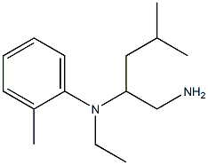 N-(1-amino-4-methylpentan-2-yl)-N-ethyl-2-methylaniline Struktur
