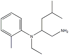 N-(1-amino-4-methylpentan-2-yl)-N-ethyl-2-methylaniline Structure