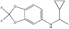 N-(1-cyclopropylethyl)-2,2-difluoro-2H-1,3-benzodioxol-5-amine Structure