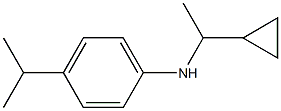 N-(1-cyclopropylethyl)-4-(propan-2-yl)aniline Struktur