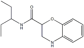 N-(1-ethylpropyl)-3,4-dihydro-2H-1,4-benzoxazine-2-carboxamide 化学構造式