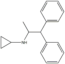 N-(1-methyl-2,2-diphenylethyl)cyclopropanamine,,结构式