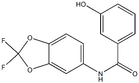 N-(2,2-difluoro-2H-1,3-benzodioxol-5-yl)-3-hydroxybenzamide Struktur