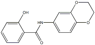 N-(2,3-dihydro-1,4-benzodioxin-6-yl)-2-hydroxybenzamide,,结构式