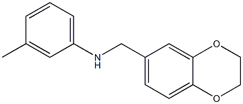 N-(2,3-dihydro-1,4-benzodioxin-6-ylmethyl)-3-methylaniline Structure