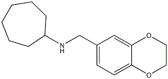 N-(2,3-dihydro-1,4-benzodioxin-6-ylmethyl)cycloheptanamine Structure