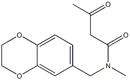 N-(2,3-dihydro-1,4-benzodioxin-6-ylmethyl)-N-methyl-3-oxobutanamide Structure