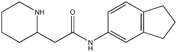 N-(2,3-dihydro-1H-inden-5-yl)-2-(piperidin-2-yl)acetamide 化学構造式