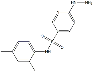 N-(2,4-dimethylphenyl)-6-hydrazinylpyridine-3-sulfonamide Struktur