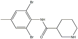 N-(2,6-dibromo-4-methylphenyl)piperidine-3-carboxamide 结构式