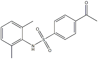 N-(2,6-dimethylphenyl)-4-acetylbenzene-1-sulfonamide 化学構造式