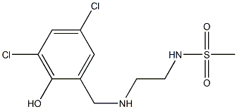 N-(2-{[(3,5-dichloro-2-hydroxyphenyl)methyl]amino}ethyl)methanesulfonamide 化学構造式