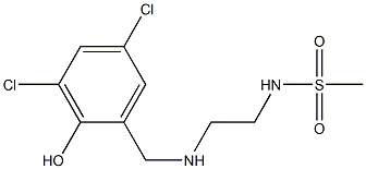 N-(2-{[(3,5-dichloro-2-hydroxyphenyl)methyl]amino}ethyl)methanesulfonamide,,结构式