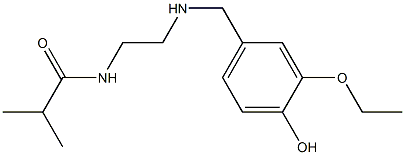 N-(2-{[(3-ethoxy-4-hydroxyphenyl)methyl]amino}ethyl)-2-methylpropanamide,,结构式