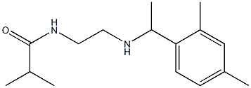 N-(2-{[1-(2,4-dimethylphenyl)ethyl]amino}ethyl)-2-methylpropanamide 化学構造式