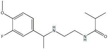 N-(2-{[1-(3-fluoro-4-methoxyphenyl)ethyl]amino}ethyl)-2-methylpropanamide 结构式