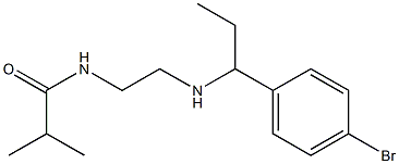 N-(2-{[1-(4-bromophenyl)propyl]amino}ethyl)-2-methylpropanamide Structure