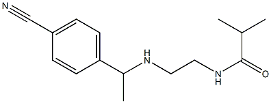 N-(2-{[1-(4-cyanophenyl)ethyl]amino}ethyl)-2-methylpropanamide Struktur