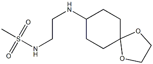 N-(2-{1,4-dioxaspiro[4.5]decan-8-ylamino}ethyl)methanesulfonamide 化学構造式