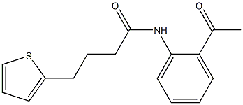 N-(2-acetylphenyl)-4-(thiophen-2-yl)butanamide 结构式