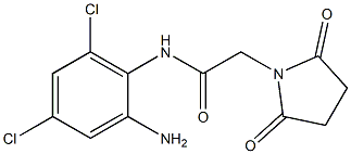 N-(2-amino-4,6-dichlorophenyl)-2-(2,5-dioxopyrrolidin-1-yl)acetamide,,结构式