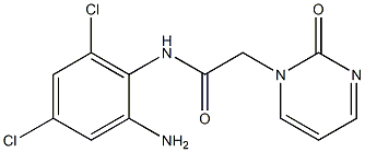 N-(2-amino-4,6-dichlorophenyl)-2-(2-oxo-1,2-dihydropyrimidin-1-yl)acetamide,,结构式