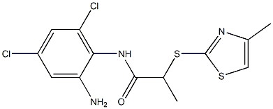 N-(2-amino-4,6-dichlorophenyl)-2-[(4-methyl-1,3-thiazol-2-yl)sulfanyl]propanamide