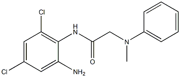 N-(2-amino-4,6-dichlorophenyl)-2-[methyl(phenyl)amino]acetamide Structure