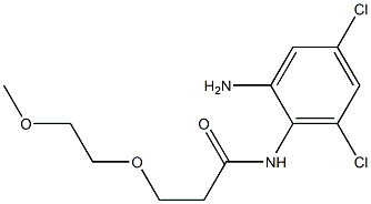 N-(2-amino-4,6-dichlorophenyl)-3-(2-methoxyethoxy)propanamide,,结构式
