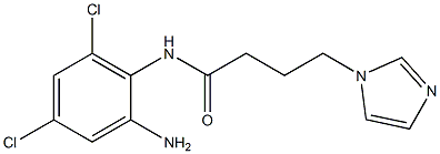 N-(2-amino-4,6-dichlorophenyl)-4-(1H-imidazol-1-yl)butanamide 化学構造式