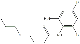 N-(2-amino-4,6-dichlorophenyl)-4-(propylsulfanyl)butanamide Structure